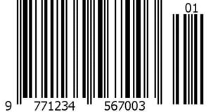 ISSN magazine barcode example