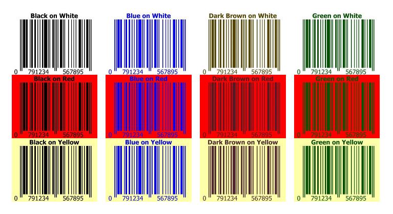 barcode colours